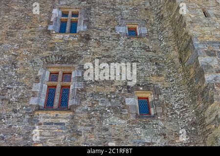 Château de Vitre - Château médiéval de la ville de Vitré, Bretagne, France Banque D'Images