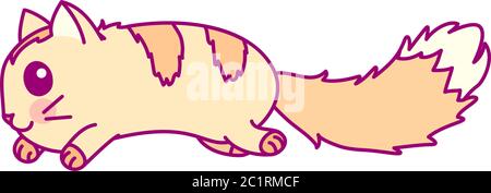 vecteur mignon dessin animé petit chat. personnage de dessin animé Illustration de Vecteur