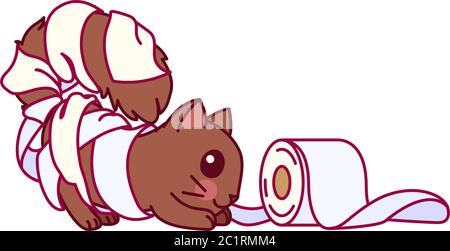 vecteur mignon dessin animé petit chat. personnage de dessin animé Illustration de Vecteur