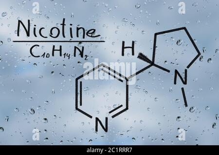 Modèle structurel de nicotine Banque D'Images