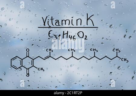 Modèle structurel de la vitamine K Banque D'Images