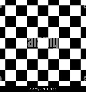 Carte d'échecs à motif vectoriel noir blanc sans couture Illustration de Vecteur