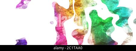 résumé élément de fond moderne de forme de figure avec texture de surface et vert moyen de mer, vert de mer et de couleur rose de bébé sur fond blanc. Banque D'Images