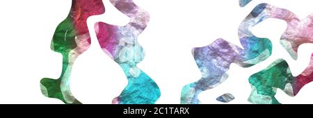 motif abstrait moderne brillant avec texture de surface et gris foncé, bleu sarcelle et rose foncé modéré sur fond blanc. Banque D'Images