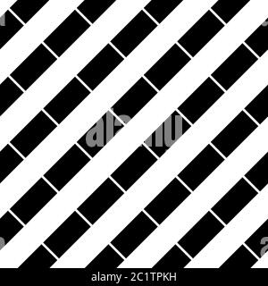 rectangle vectoriel noir blanc sans couture à motif clipart Illustration de Vecteur