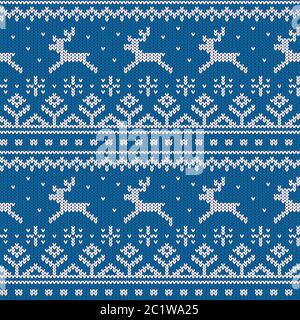 décoration tricotée horizontale Illustration de Vecteur