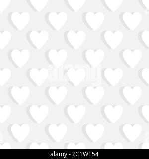 Texture des blancs avec les coeurs. Modèle de volume abstrait transparent. Bon pour la Saint Valentin, l'invitation de mariage et d'autres. Illustration de Vecteur