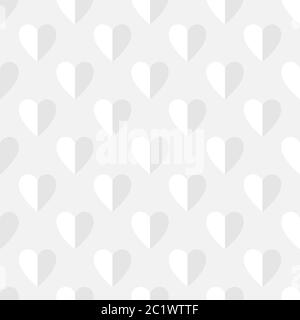 Texture des blancs avec les coeurs. Modèle de volume abstrait transparent. Bon pour la Saint Valentin, l'invitation de mariage et d'autres. Illustration de Vecteur