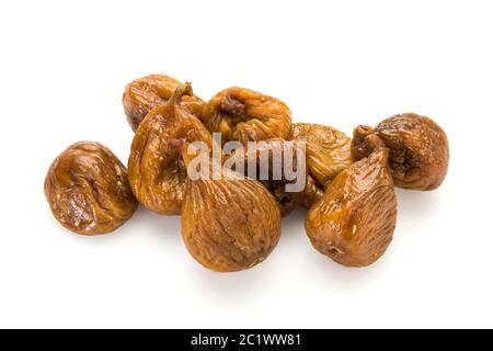 Les figues séchées isolé sur fond blanc Banque D'Images