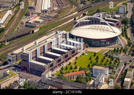 Lanxess Arena de Deutz, 05.06.2019, vue aérienne, Allemagne, Rhénanie-du-Nord-Westphalie, Rhénanie, Cologne Banque D'Images