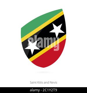 Drapeau de Saint-Kitts-et-Nevis. Illustration vectorielle. Illustration de Vecteur