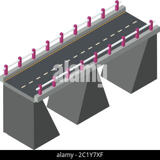 Icône pont de ville. Isométrique de l'icône vecteur de pont de ville pour la conception de sites Web isolée sur fond blanc Illustration de Vecteur