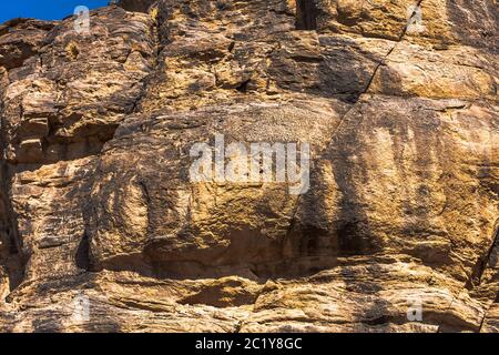 Inscriptions de rochers pré-islamiques dans le désert près de Riyad Banque D'Images