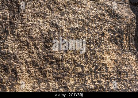 Inscriptions de rochers pré-islamiques dans le désert près de Riyad Banque D'Images