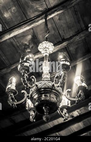 Chandelier à Casa Museo de José María Heredia, Santiago de Cuba, Cuba Banque D'Images