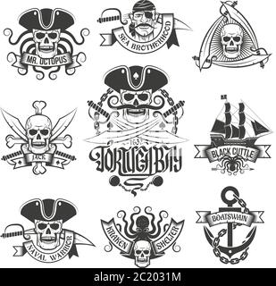 Articles de pirate Illustration de Vecteur