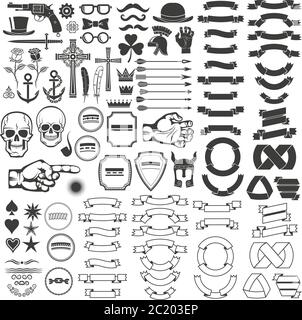 Éléments du logo vintage Illustration de Vecteur