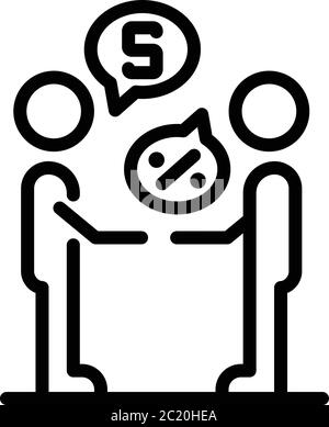 Icône du responsable achats, style de contour Illustration de Vecteur