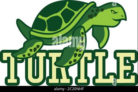 logo tortue vert, illustration vectorielle Illustration de Vecteur