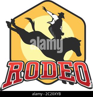 logo rodeo pour votre activité sportive, illustration vectorielle Illustration de Vecteur