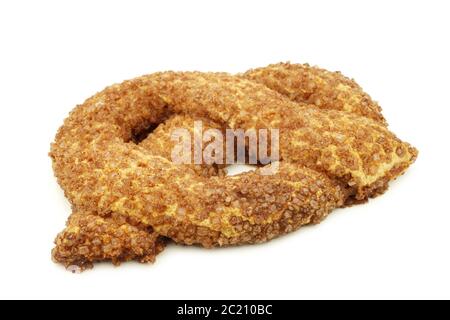 Les cookies traditionnels hollandais appelés « kaking » sur fond blanc Banque D'Images