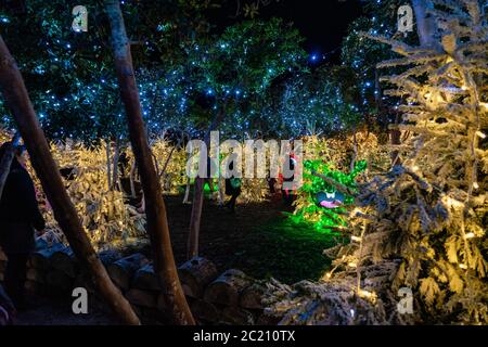 Le barcares village de noel en France. Banque D'Images