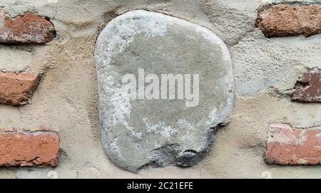 mur avec de grandes pierres et briques texture fond de conception Banque D'Images