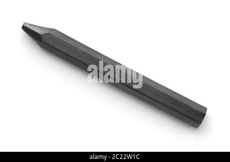Vue de dessus du crayon graphite isolé sur blanc Banque D'Images