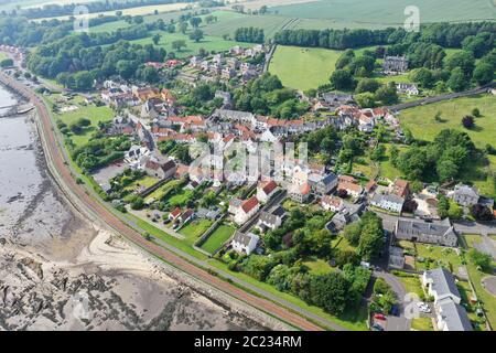 Vue aérienne de Culross Fife Ecosse Banque D'Images