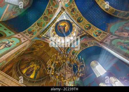 Cathédrale de Sioni et ses peintures murales à Tbilissi, Géorgie Banque D'Images