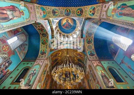 Cathédrale de Sioni et ses peintures murales à Tbilissi, Géorgie Banque D'Images