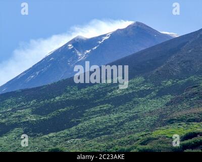 Colline paysage autour de l'Etna en Sicile Banque D'Images