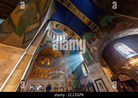 Cathédrale de Sioni et ses peintures murales à Tbilissi, Géorgie Banque D'Images