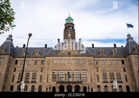 Hôtel de ville de Rotterdam Stadhuis sur Coolsingel à Rotterdam, pays-Bas Banque D'Images