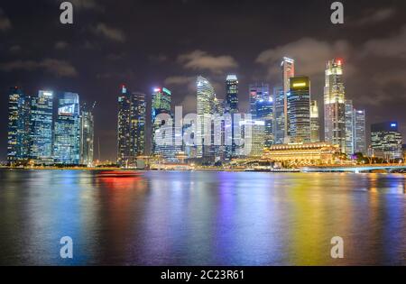 Vue sur le centre-ville de Singapour Banque D'Images