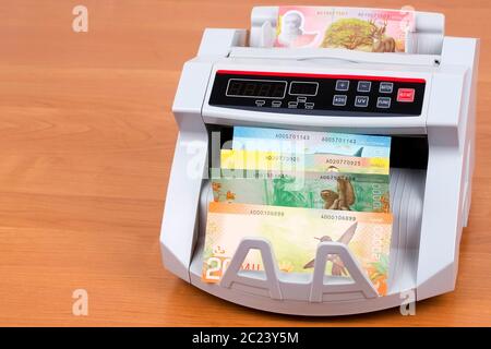 Cotons costaricain dans une machine de comptage Banque D'Images