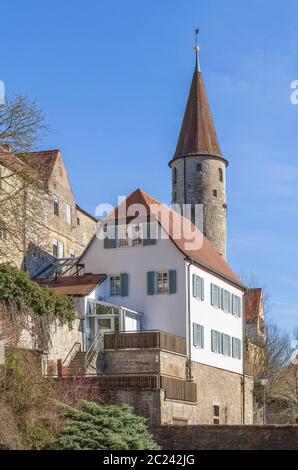 Impression de Kirchberg an der Jagst, une ville dans le sud de l'Allemagne Banque D'Images