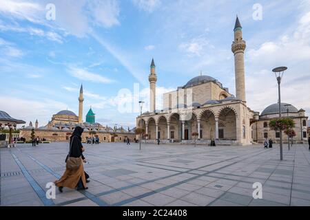 Mosquée Selimiye et Musée Mevlana à Konya, Turquie Banque D'Images