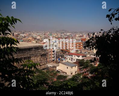 Vue panoramique aérienne sur Antananarivo, capitale de Madagascar Banque D'Images