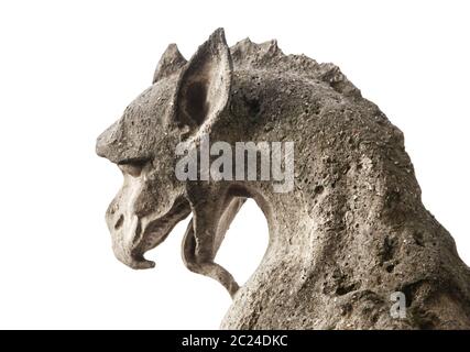 Chimera sur Notre Dame de Paris Banque D'Images