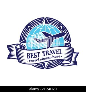 Logo de voyage. Vecteur et illustration. Illustration de Vecteur