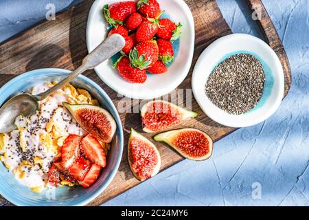 Petit déjeuner sain traditionnel Banque D'Images
