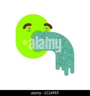 Vomit signe isolé. Bec, illustration du vecteur de la flèche Illustration de Vecteur