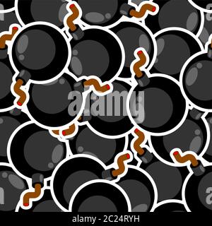 Motif bombe sans couture. Fond de bombe ronde. Texture vectorielle Illustration de Vecteur