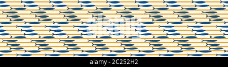 Soudines de poissons diagramme vectoriel sans couture des poissons grillés. Lisbonne St Antonio Festival traditionnel portugais de la cuisine. Juin rue Portugal Illustration de Vecteur
