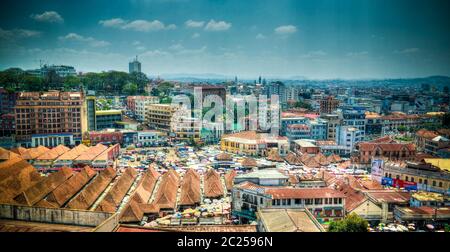 Vue panoramique aérienne sur Antananarivo, capitale de Madagascar Banque D'Images