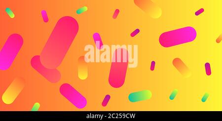 Modèle d'arrière-plan vectoriel pour affiches et bannières motif lumineux avec différentes formes rondes colorées et lumineuses sur fond dégradé Banque D'Images