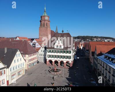 Vue aérienne sur Weil der Stadt Baden Wuerttemberg Allemagne Banque D'Images