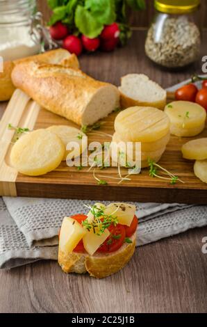 Fromage tchèque malodorant - Olomoucke tvaruzky, photo du produit Banque D'Images