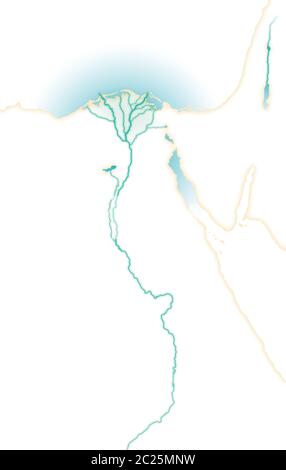 Riche et profond fleuve fertile du Nil. Banque D'Images